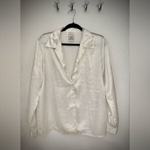 Sears Cream Satin Blouse